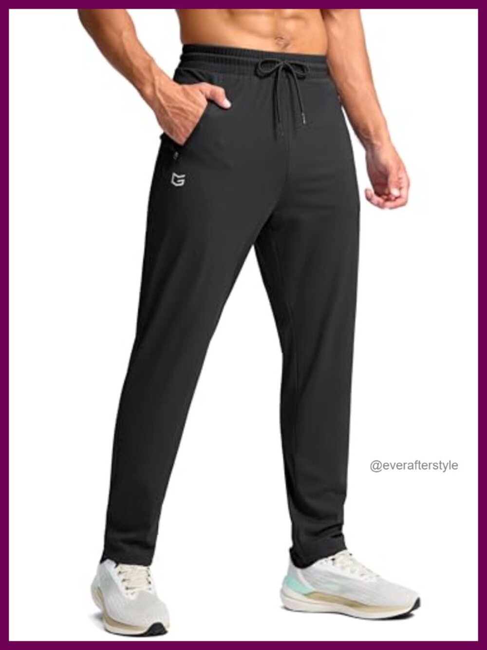 Men's Tall Sweatpants with Zipper Pockets Tapered Leg Athletic
